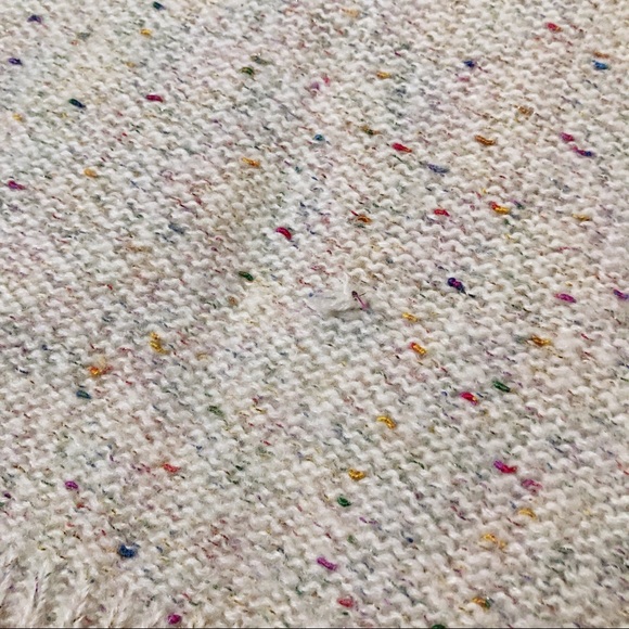 Decree Cardigan Sweater Long High Collar 3 Button Oatmeal Multicolor Small - Picture 6 of 7